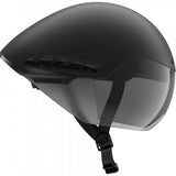 Lazer Victor KinetiCore aerodynamic cycling helmet with panoramic visor, lightweight design, and adjustable fit for cyclists.