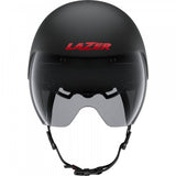 Lazer Volante KinetiCore aerodynamic cycling helmet with adjustable fit and panoramic lens, designed for safety and comfort.