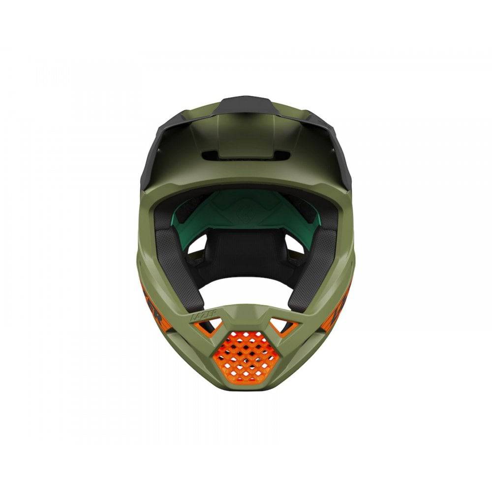 Lazer Chase KinetiCore full-face helmet with advanced impact protection, shown with adjustable straps and sleek design.