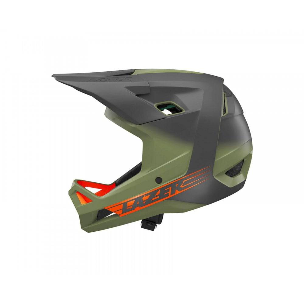 Lazer Chase KinetiCore full-face helmet with advanced impact protection, featuring aerodynamic design and adjustable straps.