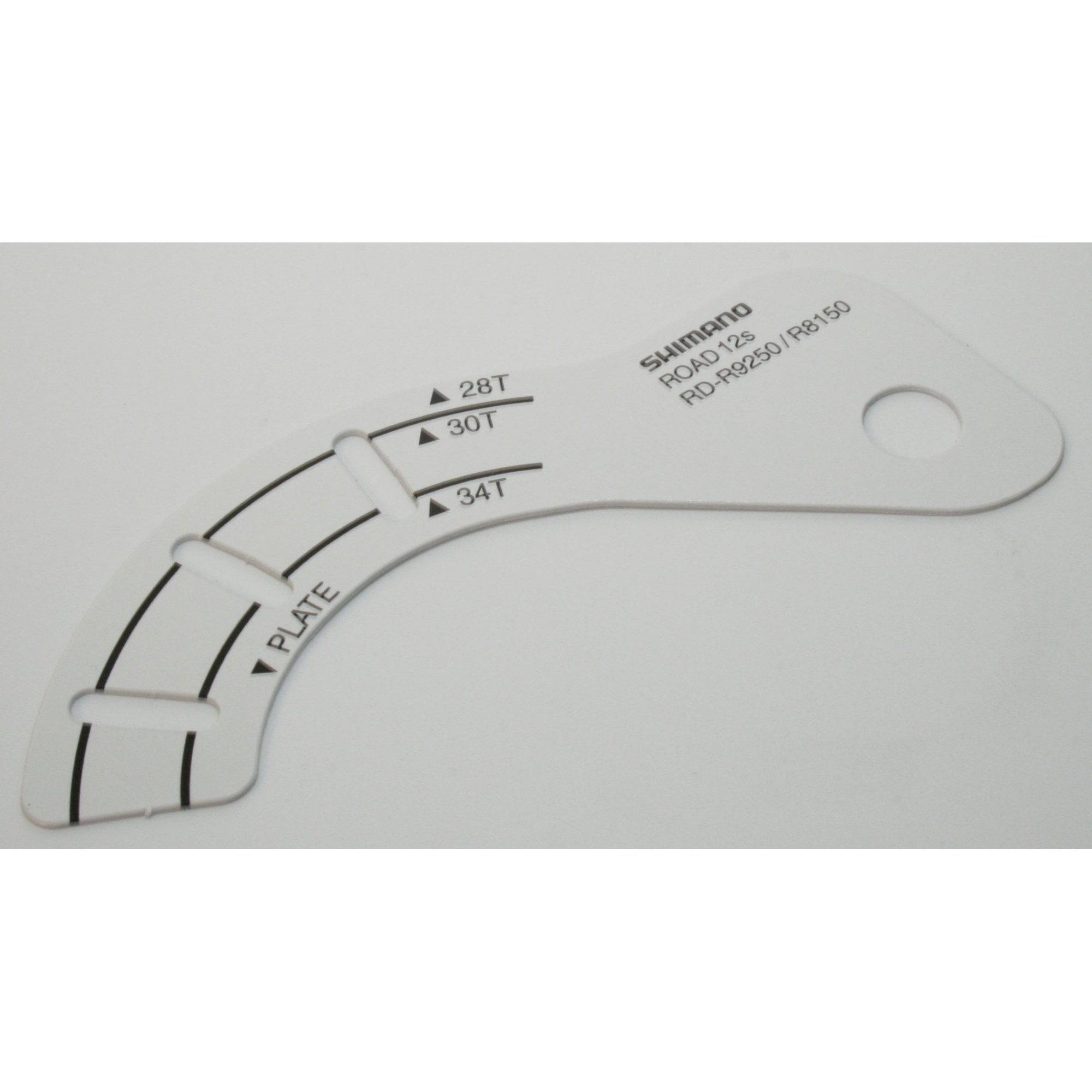 Shimano RD-R9250 guide wheel adjustment gauge for rear derailleur, genuine Shimano spare component tool for precise bike gear tuning.