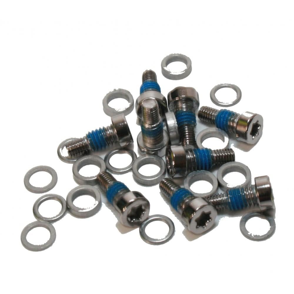 Shimano PD-GR500 pedal pins and spacers pack of 9 for mountain bike pedals, genuine replacement components, close-up view