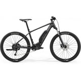 Merida eBig Seven 300SE e-Mountain Bike in black anthracite with Shimano Deore M3100 drivetrain and mountain bike features.