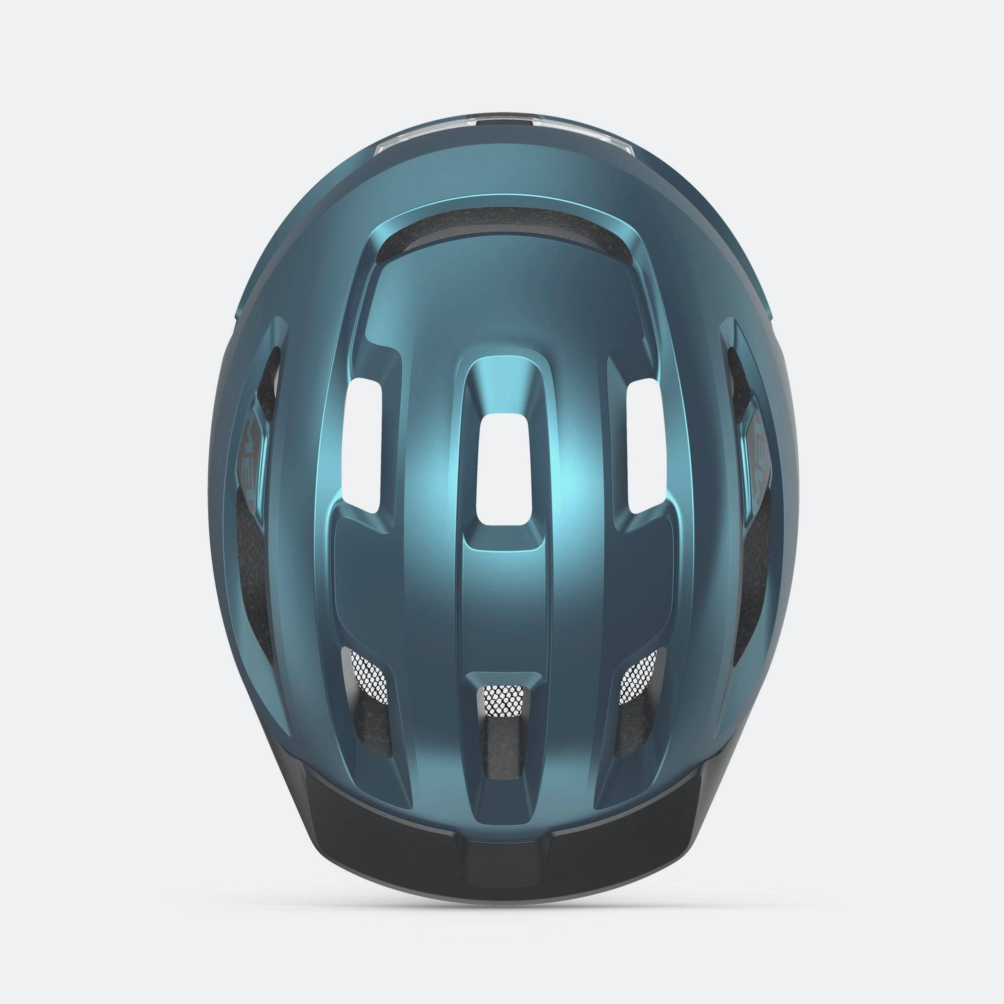 MET Urbex MIPS helmet with NTA 8776 certification and magnetic USB LED light, shown from the side with adjustable straps.