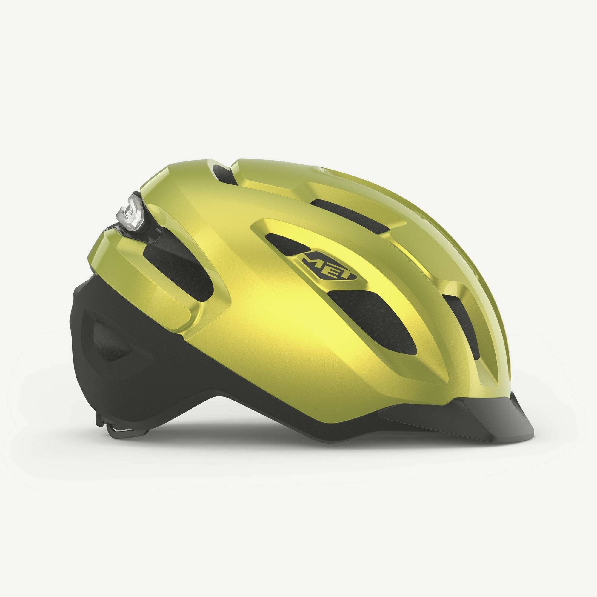 MET Urbex MIPS helmet with NTA 8776 certification and magnetic USB LED light, shown with adjustable straps and ventilation.