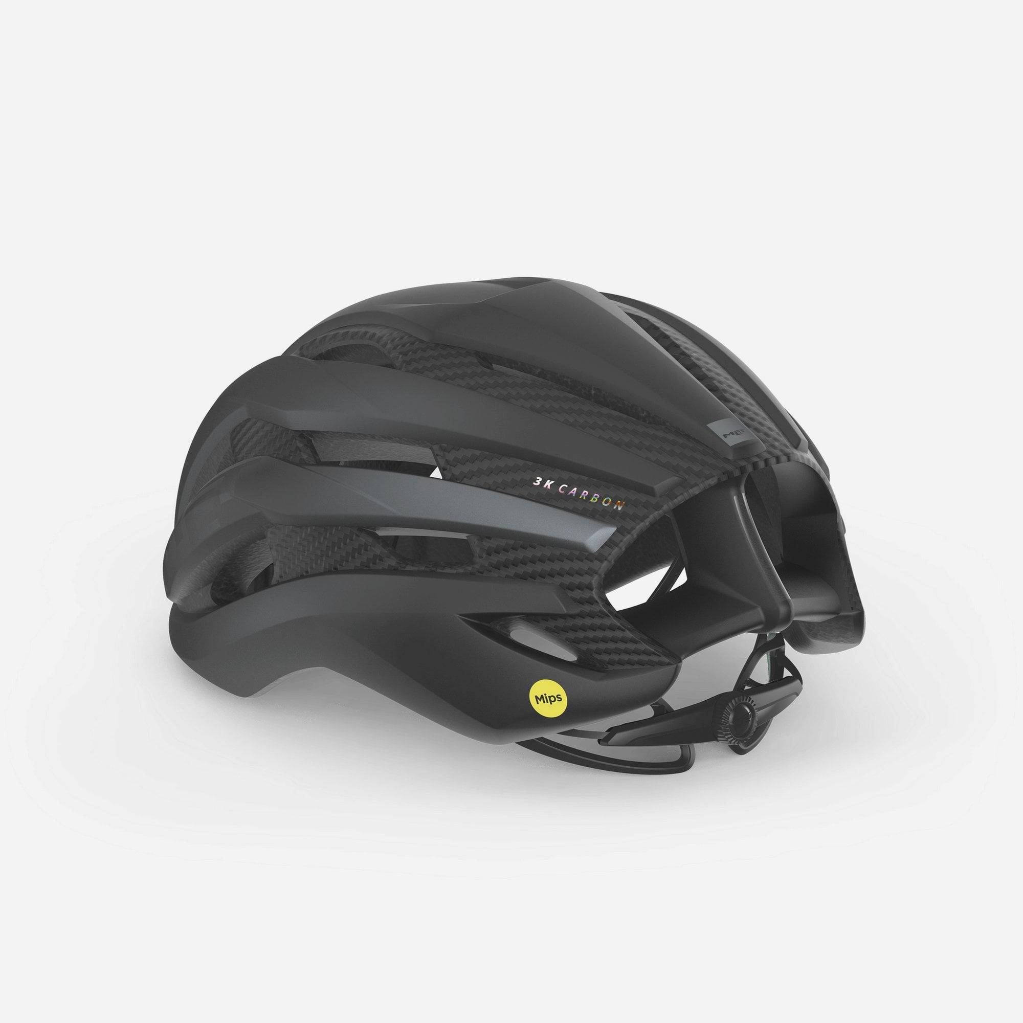 MET Trenta 3K Carbon Road Cycling Helmet with Mips AIR® protection, aerodynamic design, lightweight construction, and ventilation openings.