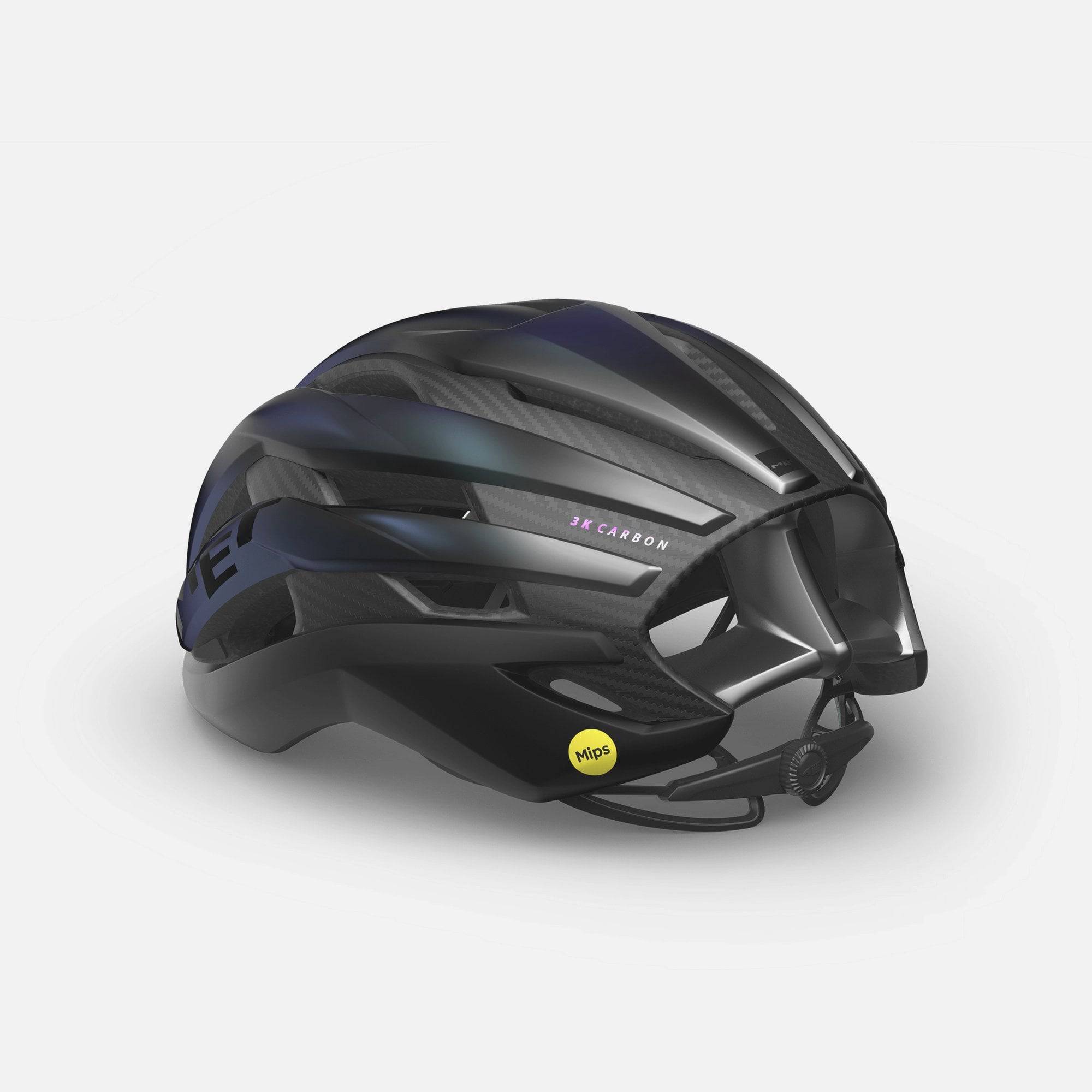 MET Trenta 3K Carbon Road Cycling Helmet with Mips AIR® technology and aerodynamic design, shown from the front.