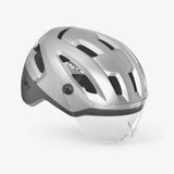 MET Intercity MIPS helmet with adjustable visor, LED light, and NTA 8776 safety certification, shown in a side view.