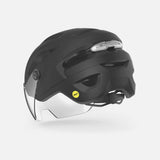 MET Intercity MIPS helmet with adjustable visor, LED light, and NTA 8776 safety certification, designed for cycling safety.
