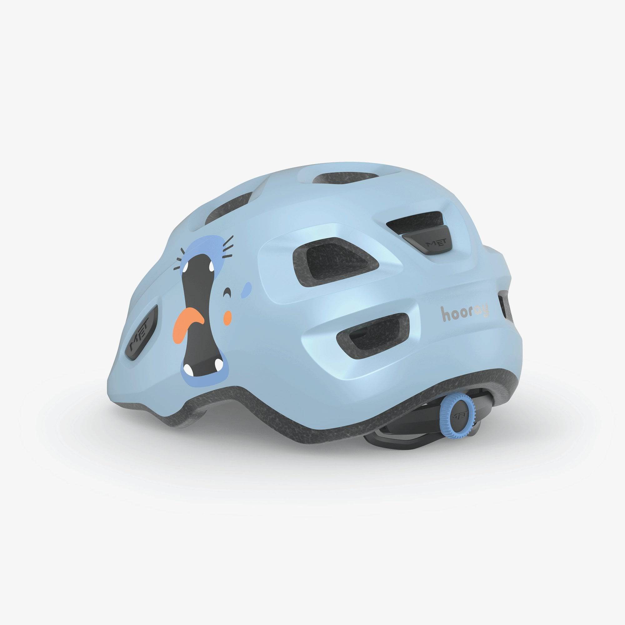 MET Hooray toddler helmet with adjustable fit, ventilation, and safety features for secure, comfortable wear.