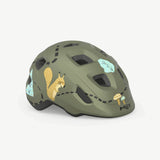 MET Hooray toddler helmet with adjustable fit, ventilation, and safety features for children, shown in a bright, colorful design.