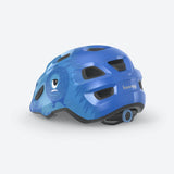 MET Hooray toddler helmet with adjustable fit, ventilation, and safety features, shown in a child's headshot with colorful design.