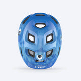 Child wearing MET Hooray toddler helmet with adjustable fit, ventilation, and safety features for outdoor activities.