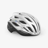 MET Estro MIPS cycling helmet with advanced brain protection and ventilation, shown with adjustable straps and aerodynamic design.