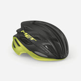 MET Estro MIPS cycling helmet with advanced brain protection and ventilation, shown on a model ready for riding.