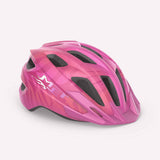 Kids wearing MET Crackerjack MIPS helmet with rear LED light and extra coverage for safety and protection.