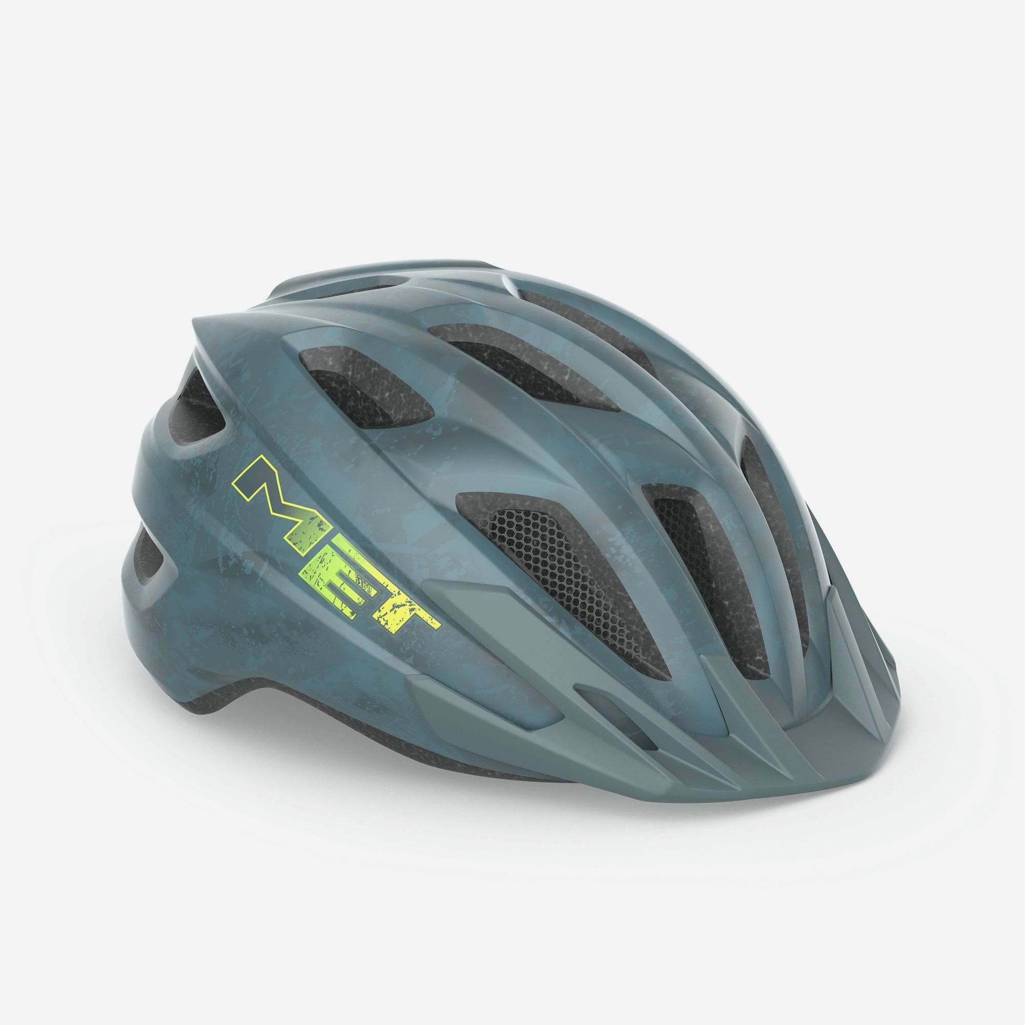 Kids' MET Crackerjack MIPS helmet with rear LED light and extended protection, shown in a vibrant color with adjustable straps.