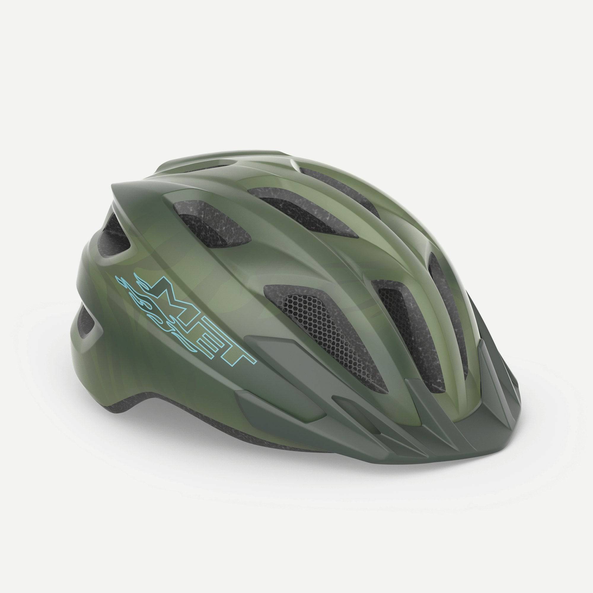 Kids MET Crackerjack MIPS helmet with rear LED light and extended protection, featuring adjustable straps and ventilation.