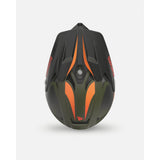 Bluegrass Intox full-face helmet with ASTM-certified chin guard, designed for downhill and BMX riding, featuring a blue color and aerodynamic shape.