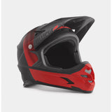 Bluegrass Intox full-face helmet with ASTM chin guard for downhill and BMX, featuring blue and black design and adjustable straps.