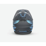 Bluegrass Intox full-face helmet with blue design, ASTM-certified chin guard for downhill and BMX riding safety.