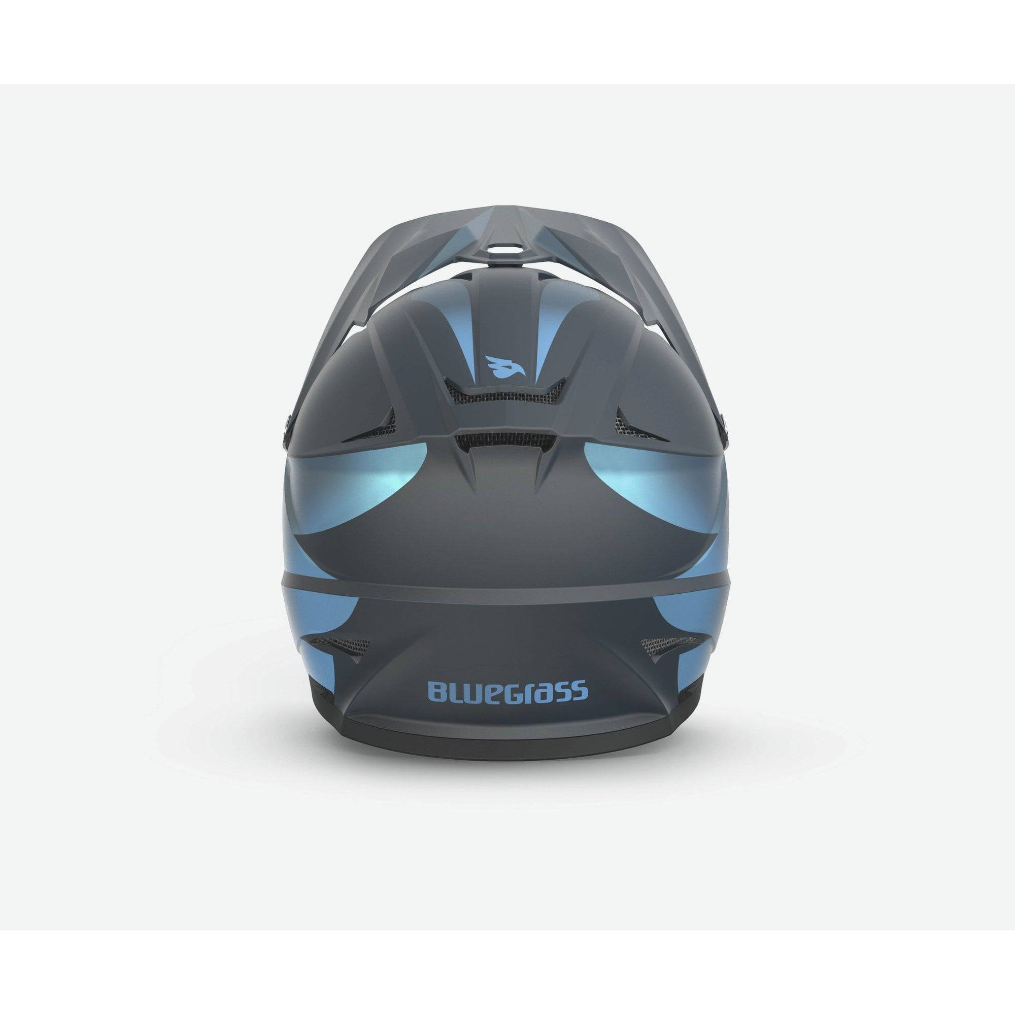 Bluegrass Bluegrass Intox full-face helmet with ASTM-certified chin guard for downhill and BMX riding, shown on a rider.