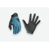 Bluegrass Union mountain bike gloves in blue with touchscreen fingertips and enhanced grip for cycling comfort and control.