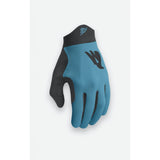 Bluegrass Union mountain biking gloves in blue with touchscreen fingertips and enhanced grip, designed for comfortable cycling.