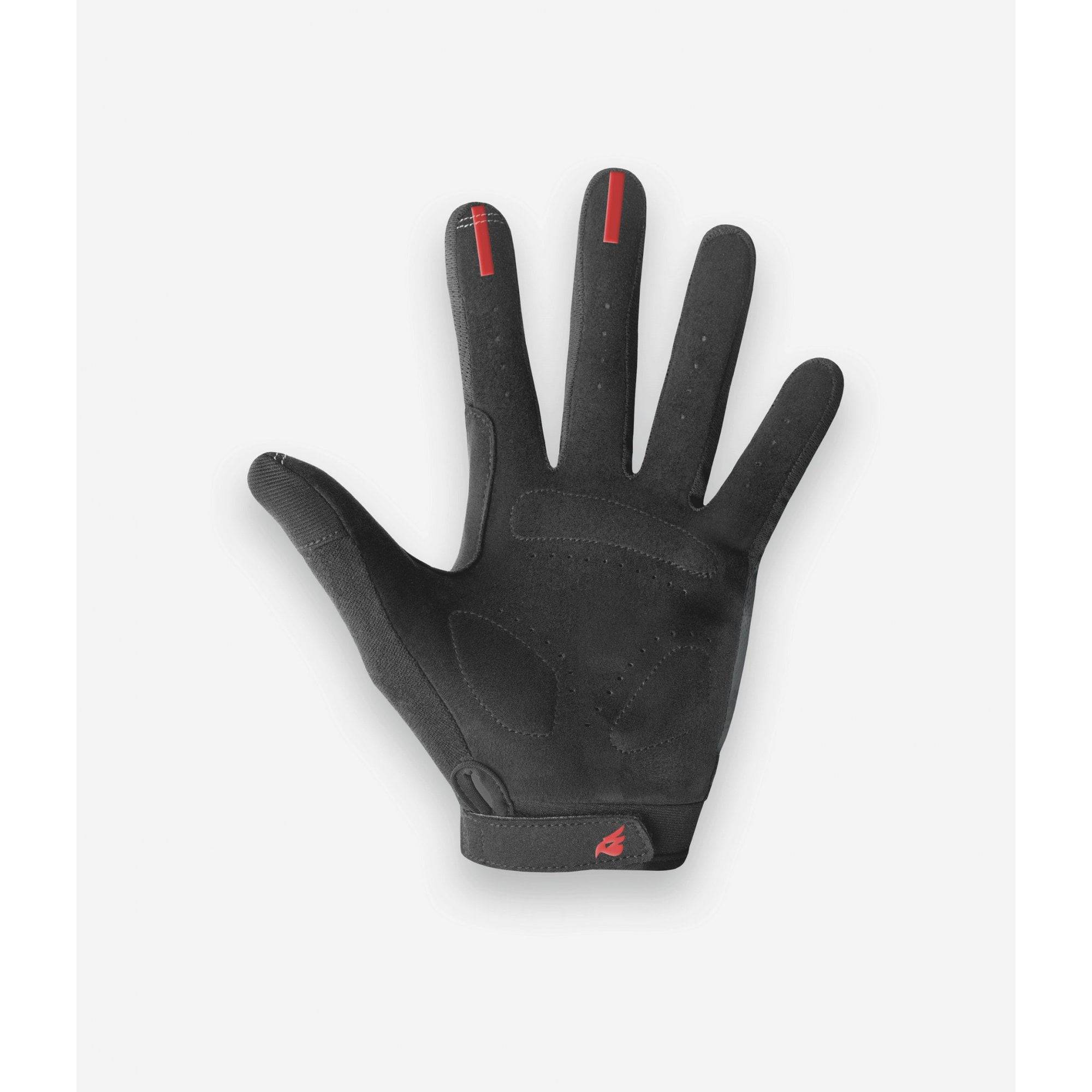 Bluegrass React mountain biking gloves with breathable mesh fabric and silicone grip for enhanced control and comfort.