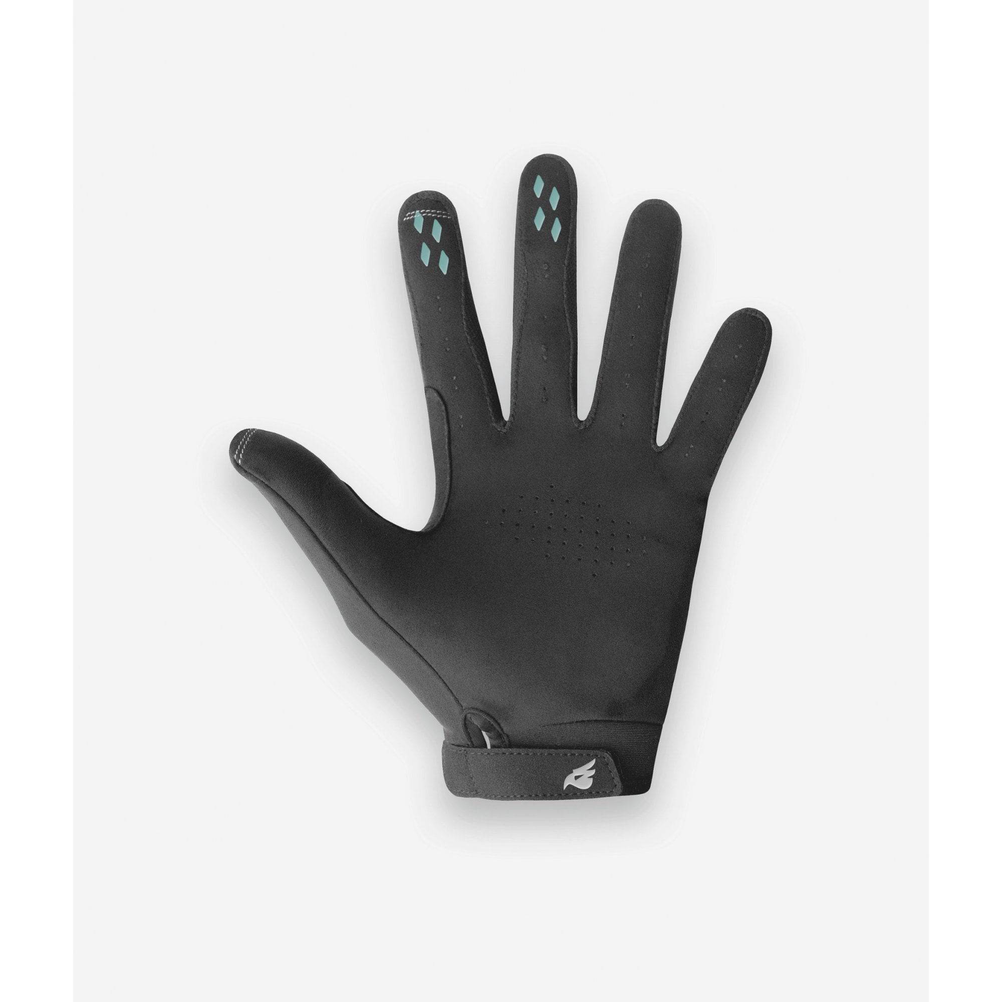 Bluegrass Prizma 3D mountain biking gloves with knuckle protection and touchscreen compatibility, blue and black cycling gloves.