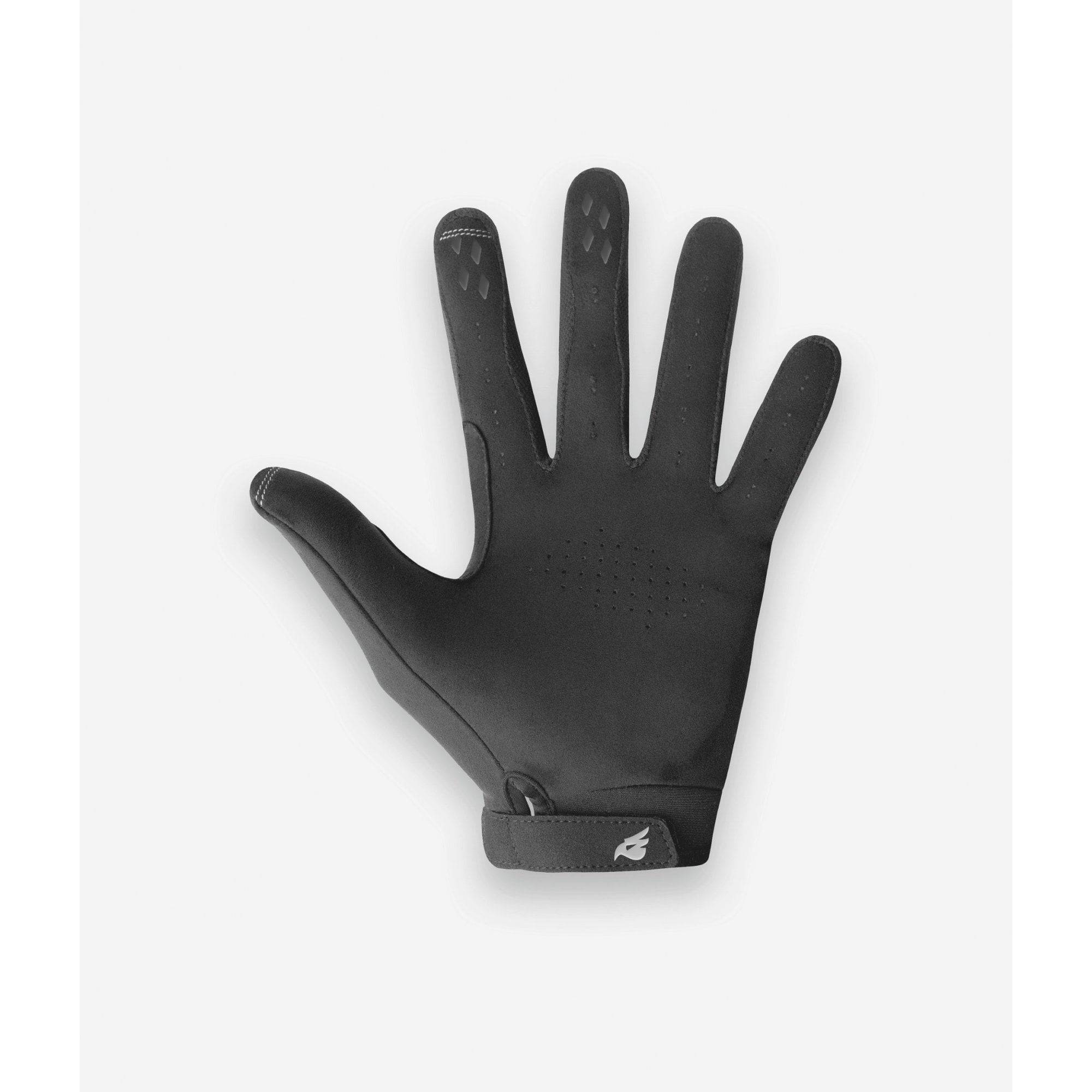 Bluegrass Prizma 3D mountain biking gloves with knuckle protection and touchscreen fingertips, blue and black riding gloves.