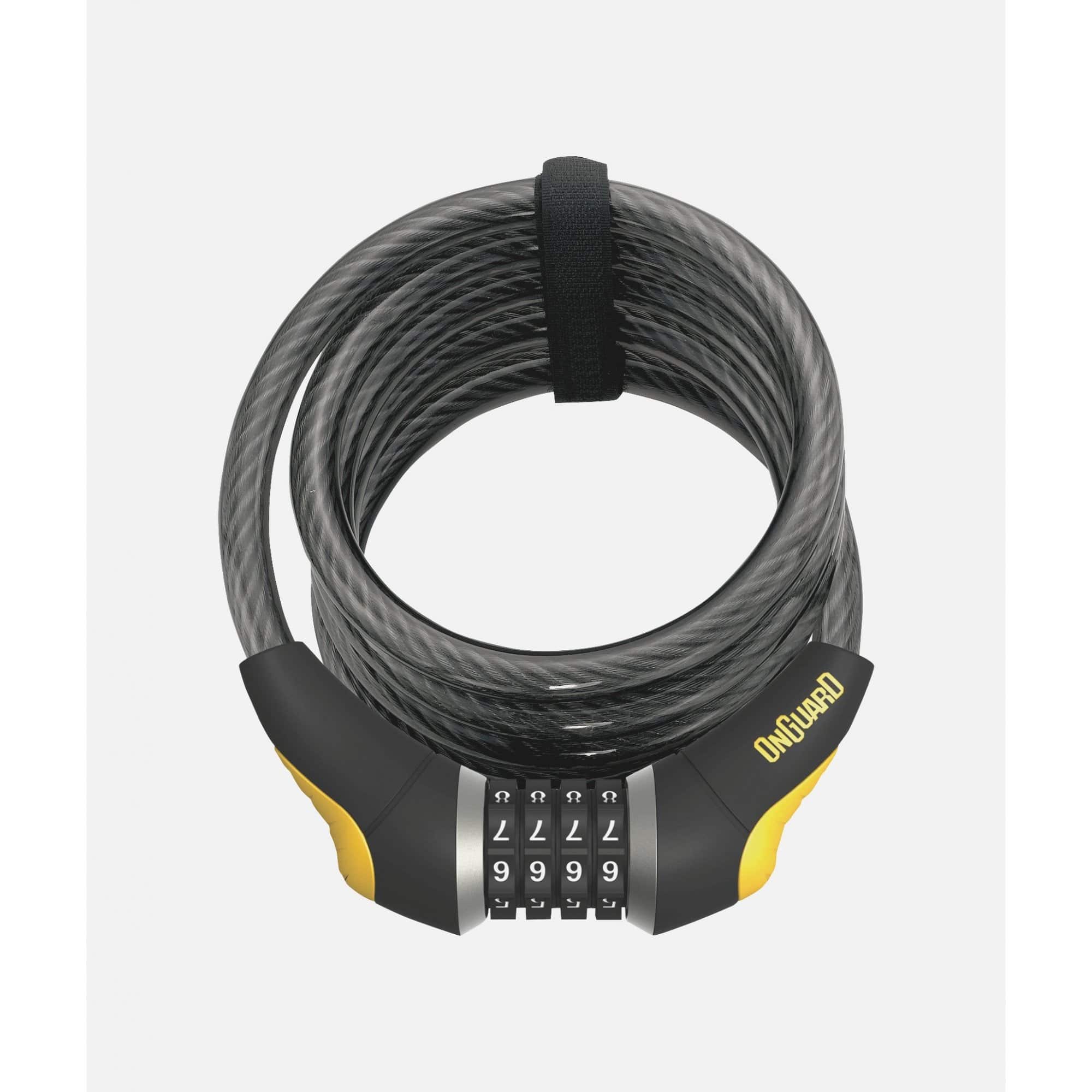 OnGuard Doberman Combo Cable Lock 12mm heavy-duty bike chain with mounting bracket for secure bike security
