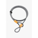 OnGuard Akita 10mm vinyl-coated steel cable lock with key, durable security accessory for bicycles or outdoor equipment.