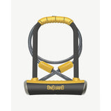 OnGuard Pitbull DT D-Lock with X4P Quattro Locking system for bike and scooter security, showing the sturdy lock and key mechanism.