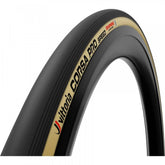 Vittoria Corsa Speed road tire mounted on a bike wheel, showcasing its sleek, high-performance tubeless-ready racing design.