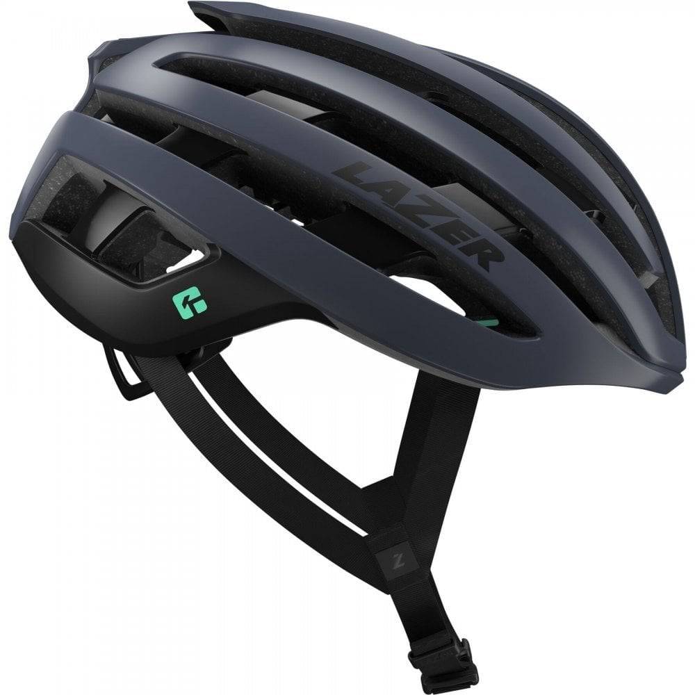 Lazer Z1 KinetiCore cycling helmet with ventilation and RollSys fit system, shown from the front with adjustable straps.