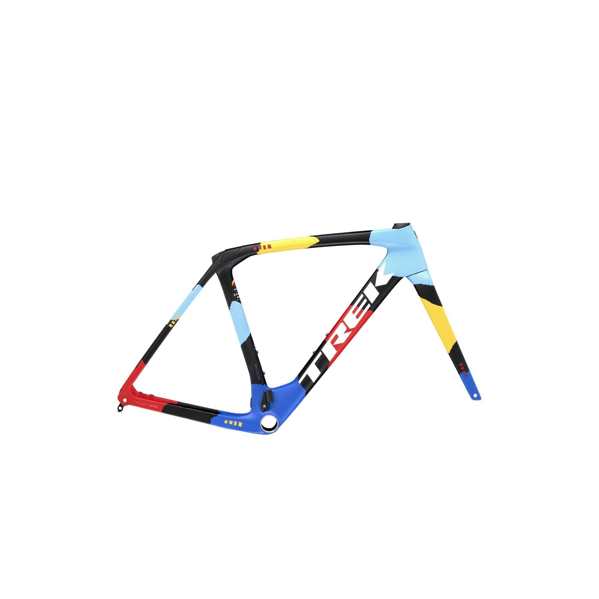 Trek Domane RSL Gen 4 road frameset with IsoSpeed technology for endurance riding, showcasing lightweight carbon frame and sleek design.