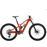Trek Fuel EXe 9.8 GX AXS T-Type 29er e-Mountain Bike with SRAM wireless shifting, black frame, knobby tires, and advanced suspension.