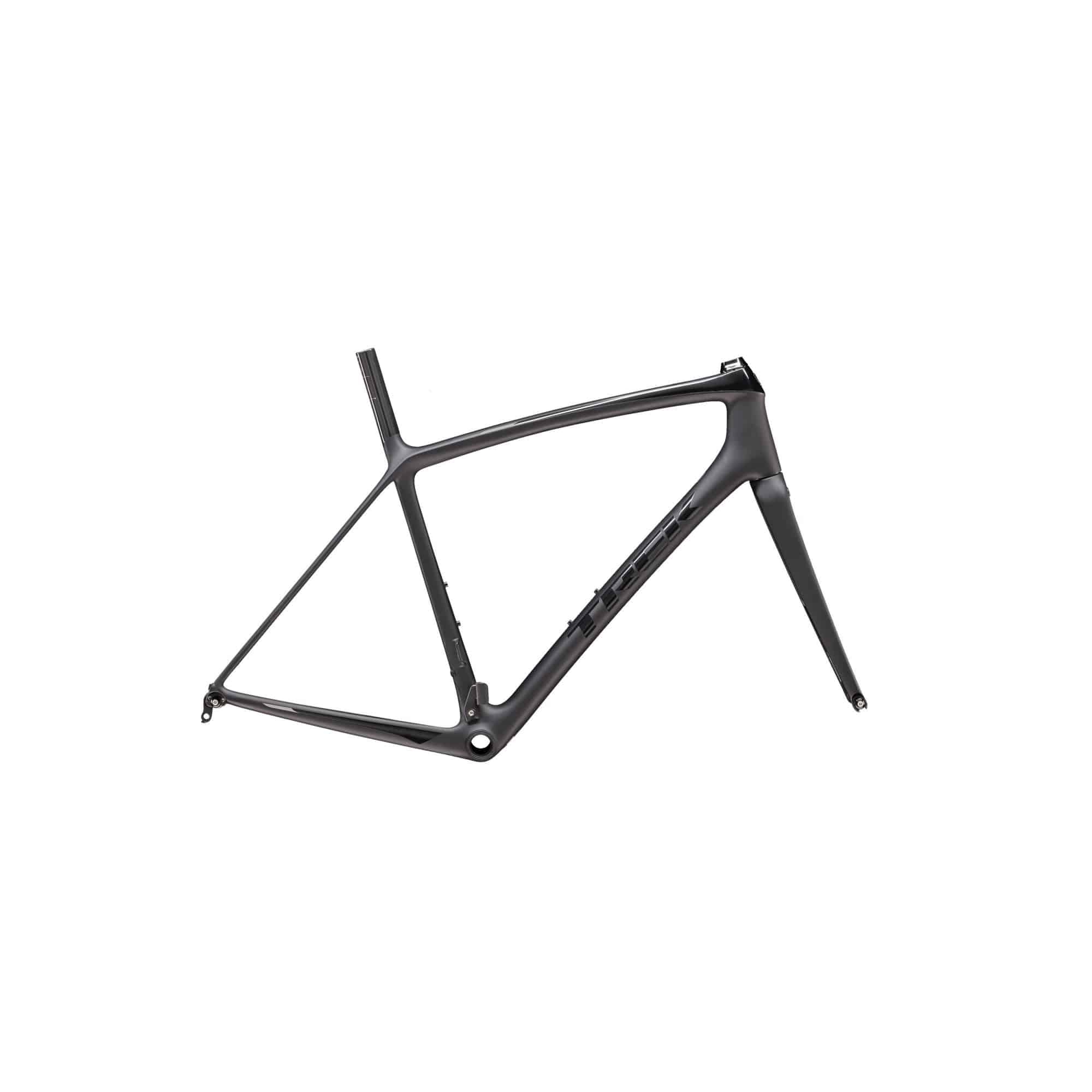 Trek Emonda SLR road bike frameset for climbing and high-speed stability, lightweight carbon components with sleek design.