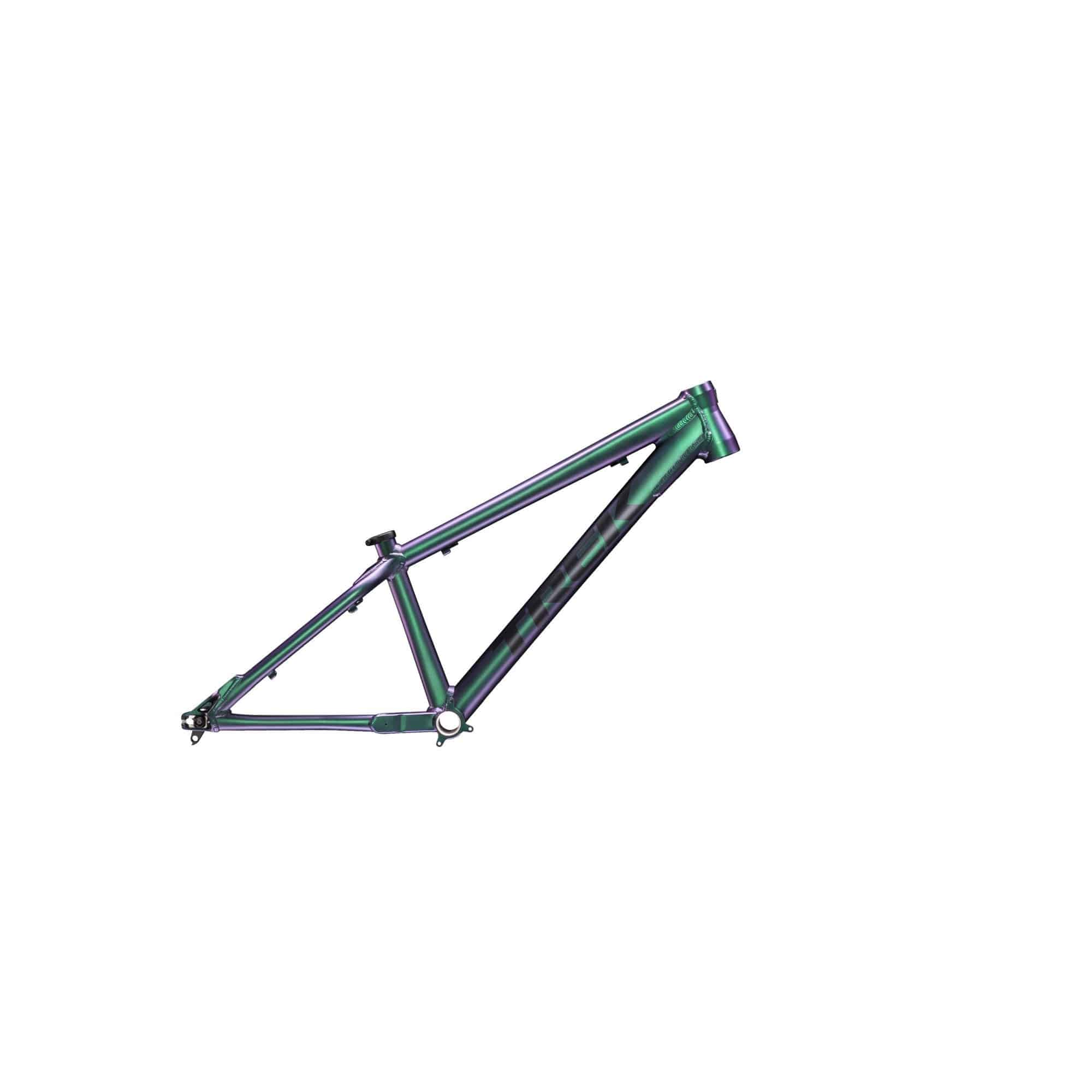 Trek Ticket DJ MTB frameset in matte emerald iris, large size, mountain bike component with sleek frame design.