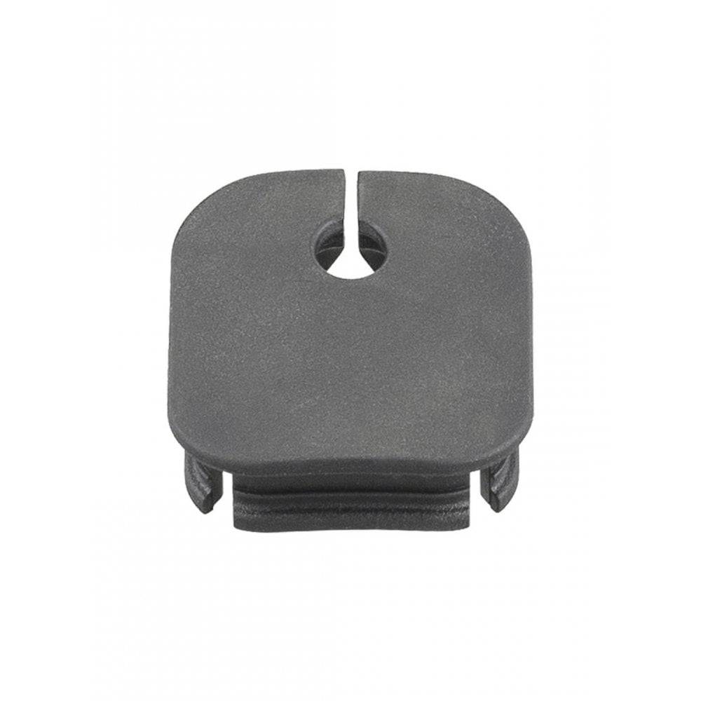 Black Trek Range Boost frame plug for e-bike battery system integration, designed for Trek e-bikes.