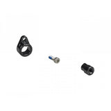 Black Trek Thru-Skew retention nut with mounting hardware for bikes, shown with components for secure bike wheel attachment.