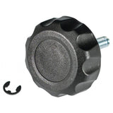 Trek trailer folding arm knob replacement with circlip, compatible with MT201 and MT206 components, close-up view of the part.