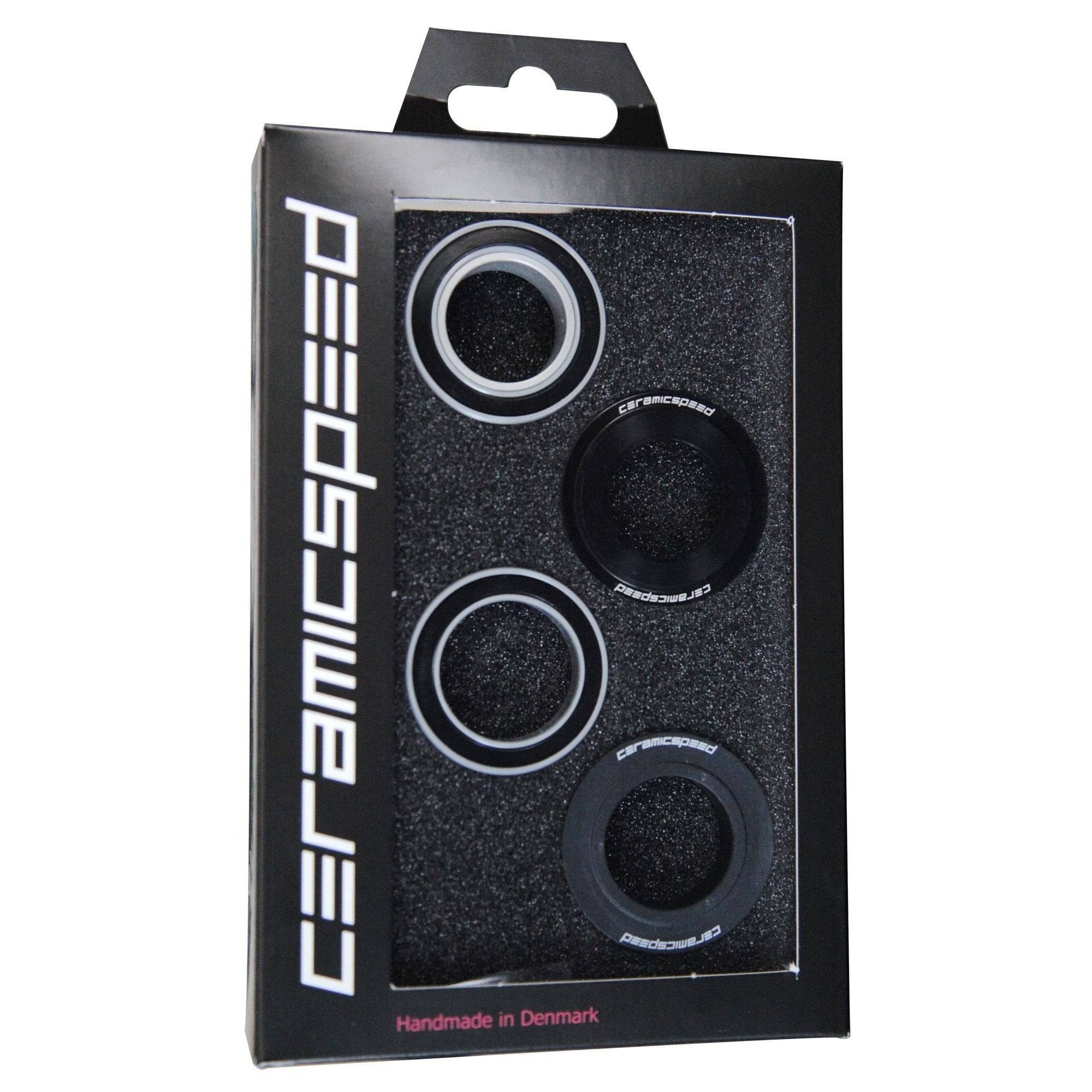 Trek CeramicSpeed coated SRAM BB90/95 bottom bracket kit in grey, 90mm length, no axle, for bicycle components.