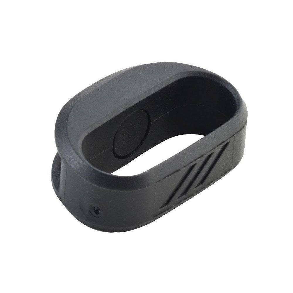 Black Bontrager 4mm cadence band magnet for bike crank, universal fit, accessory for cycling cadence sensors.