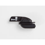 Black Bontrager DuoTrap S wireless speed and cadence sensor, compact cycling accessory for bike performance monitoring.