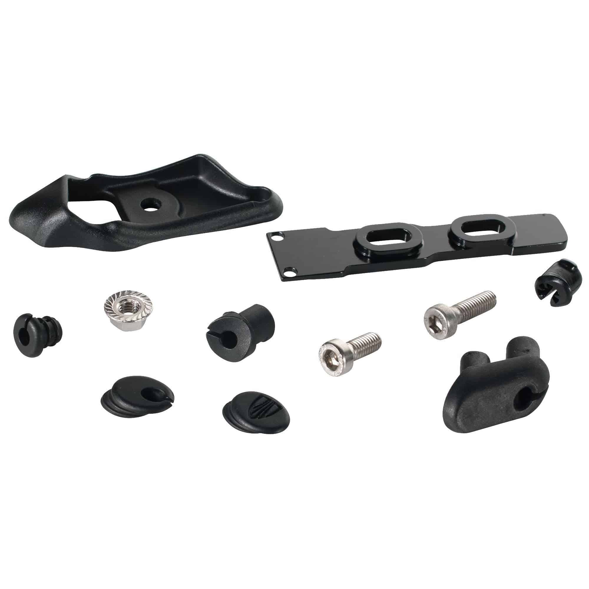 Trek Carbon Road Di2 Frame Hardware Kit for Di2 conversion, black components for carbon road bike frames.