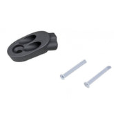 Trek Control Freak downtube dual 2X derailleur housing stop and cable guide in black, used for bike shifting component.