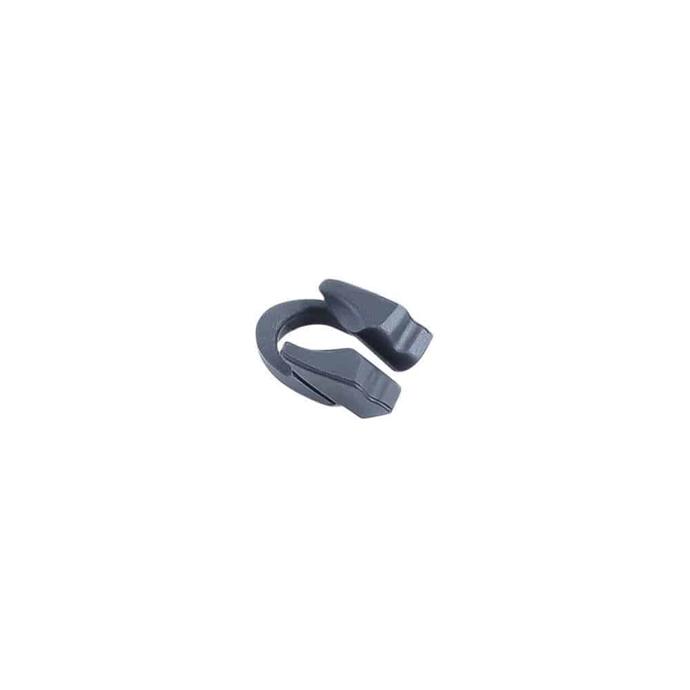 Black Trek Control Freak trimmable headtube plug for cable management, designed for clean bike component installation.