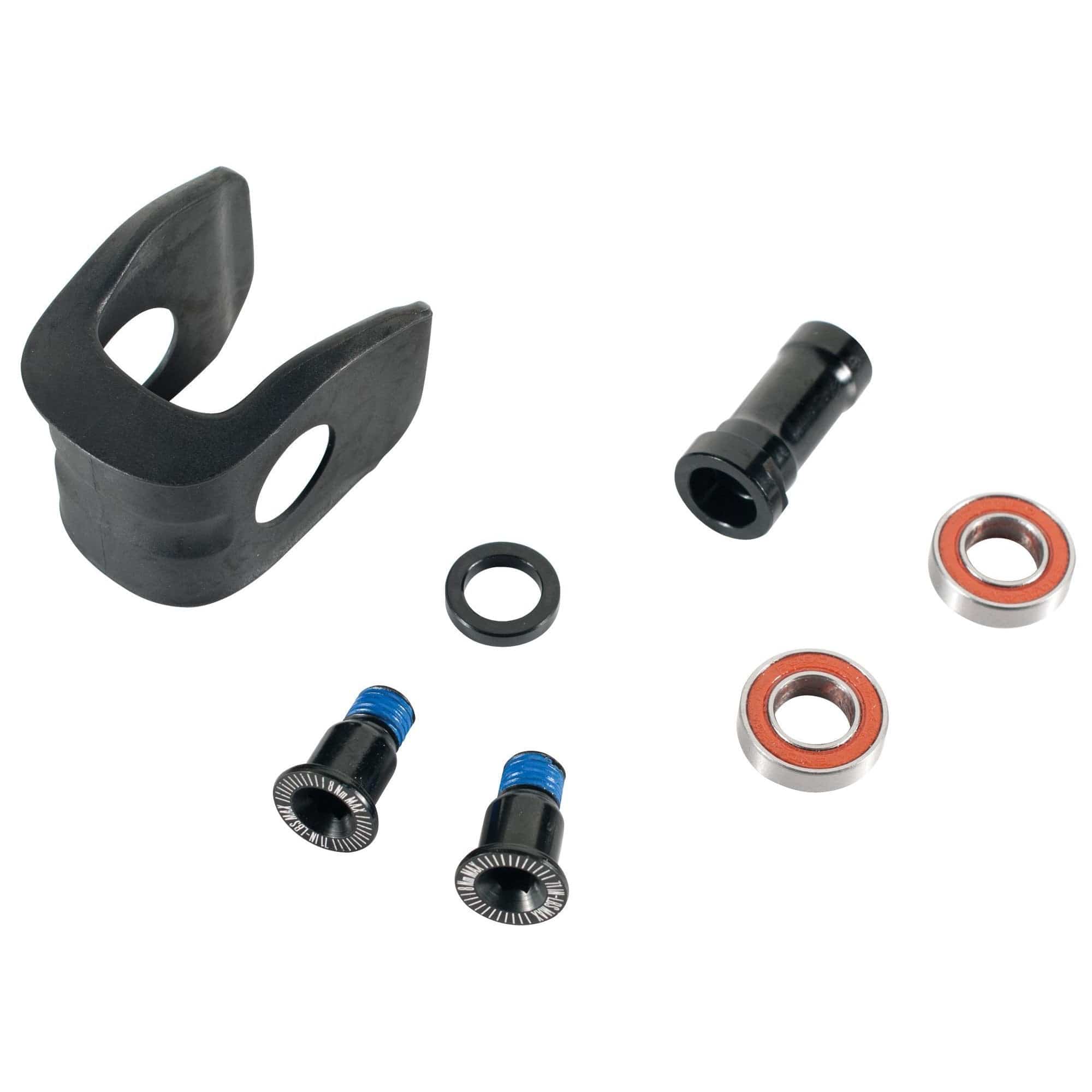 Trek Domane IsoSpeed hardware kit in black, upgrade components for Trek Domane series road bikes, showing installed parts.